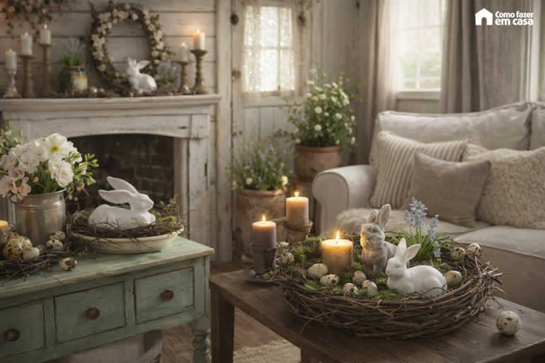 Decoração de Páscoa Rústica
