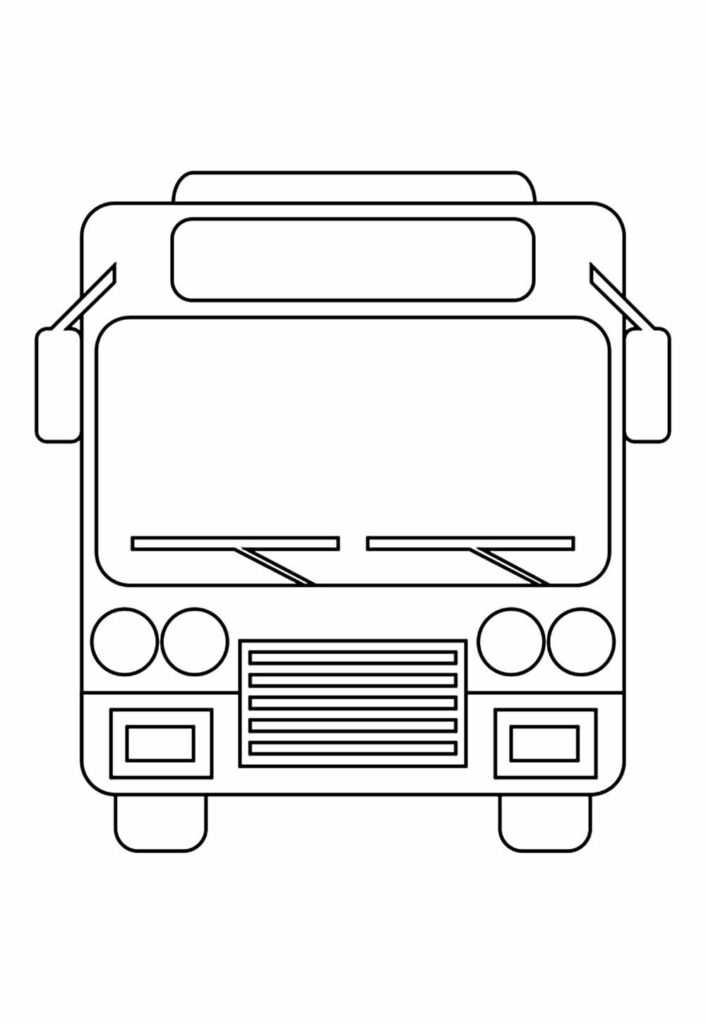 Desenho de Ônibus para colorir