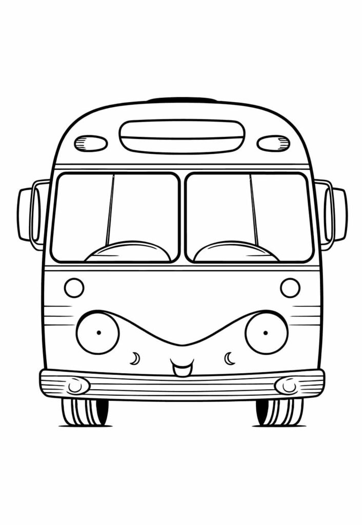 Desenho de Ônibus para pintar