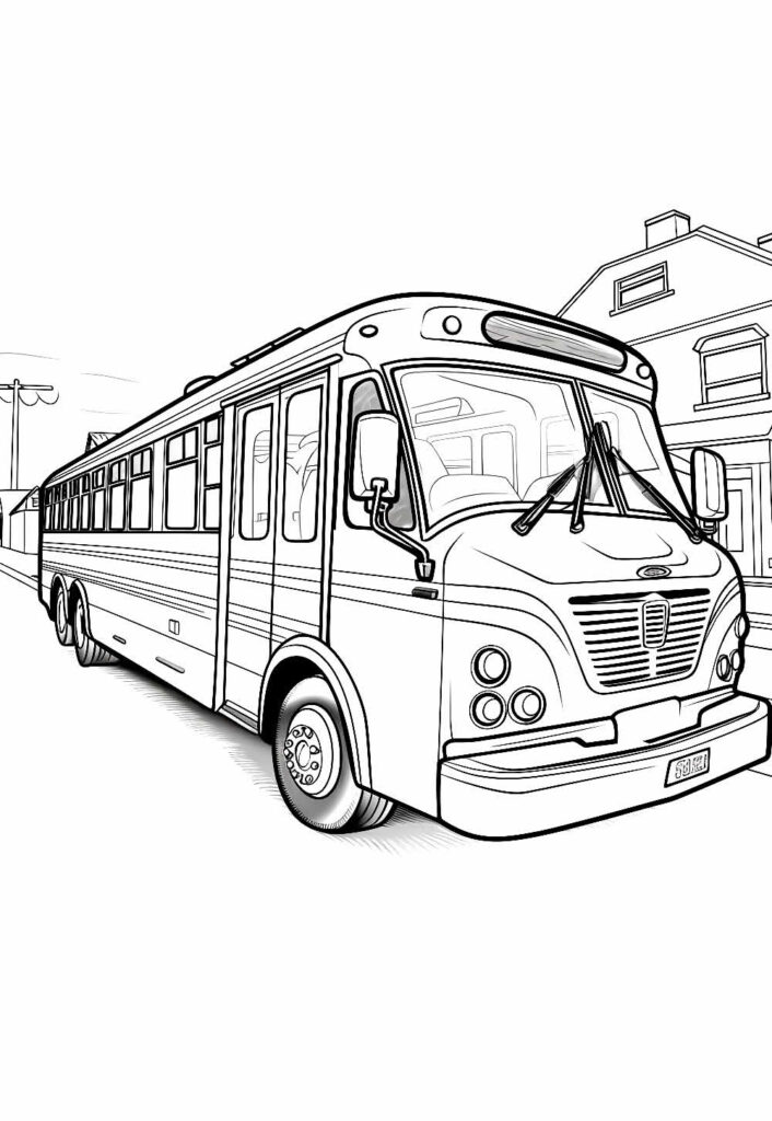 Desenho Ônibus Colorir