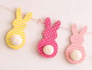 Guirlanda de Coelhos de Papel