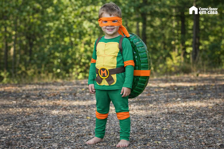 Fantasia Infantil de Tartaruga Ninja para Carnaval