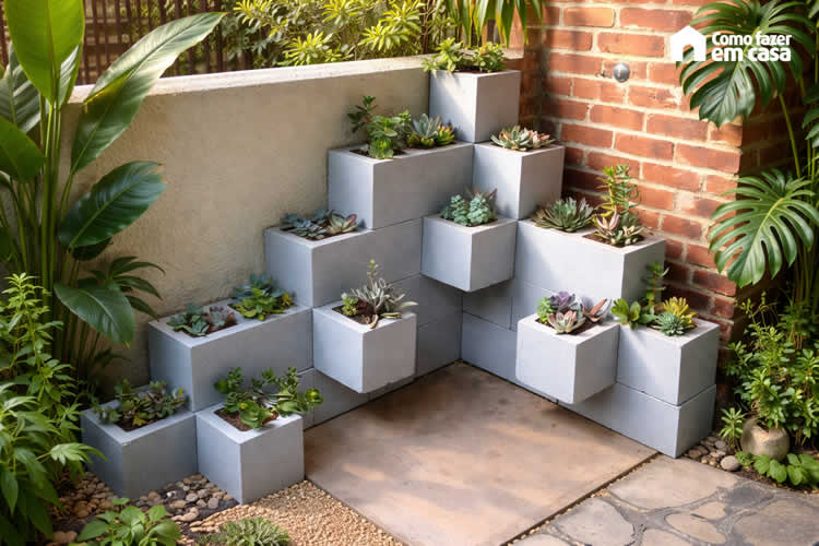 Decoração com Blocos de Concreto