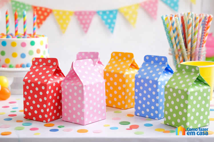 Caixinhas Milk de Papel com Moldes