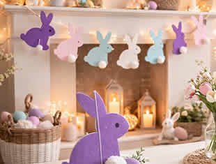 Decoração com Coelhinhos para Páscoa