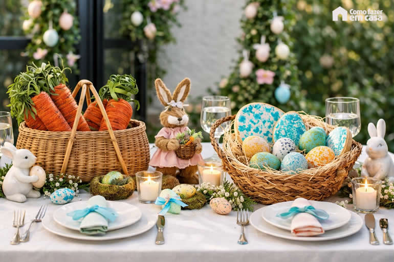 Decoração de Páscoa com Centros de Mesa