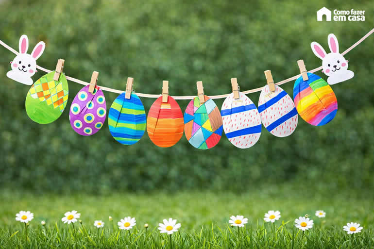 Decoração com Guirlanda para Páscoa