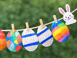 Decoração com Guirlanda para Páscoa