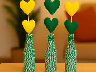 Decoração com Garrafas Decoradas