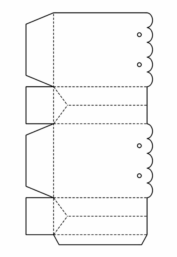 Molde de Sacola de Papel