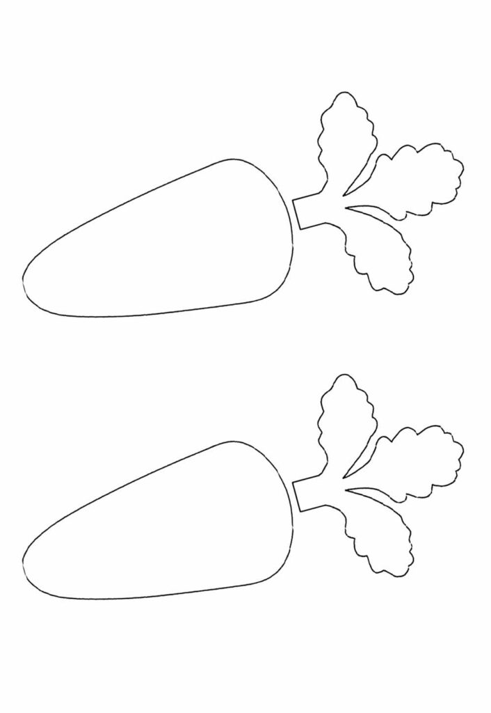 Molde de Cenoura para imprimir