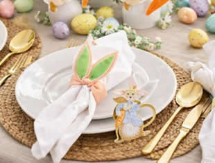 Decoração de Páscoa com Porta-guardanapos