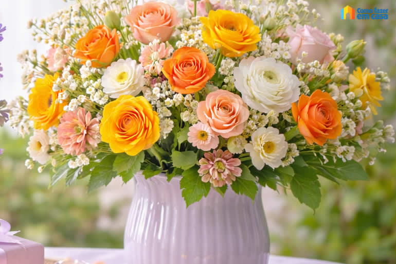 Arranjo Floral para Dia das Mães