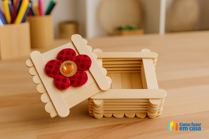 Artesanato com Palitos de Picolé