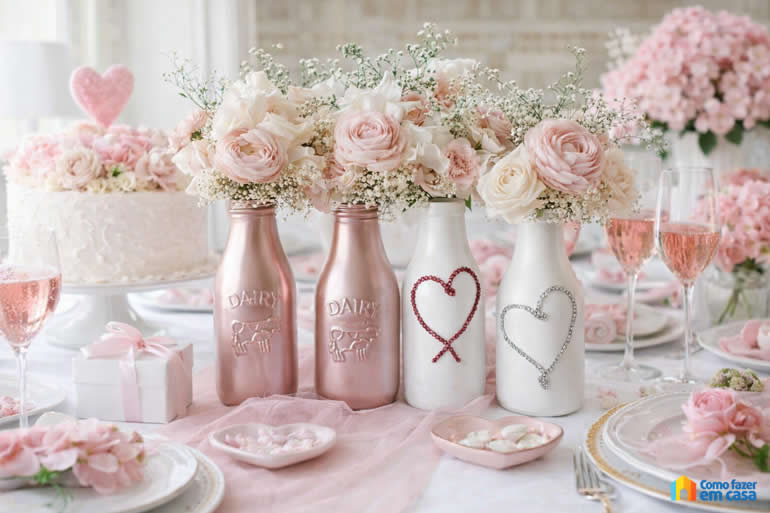 Decoração com Garrafas para Dia das Mães