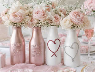 Decoração com Garrafas para Dia das Mães