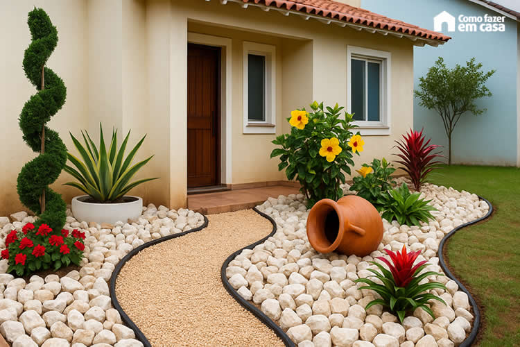 Decoração de Jardim com Pedras