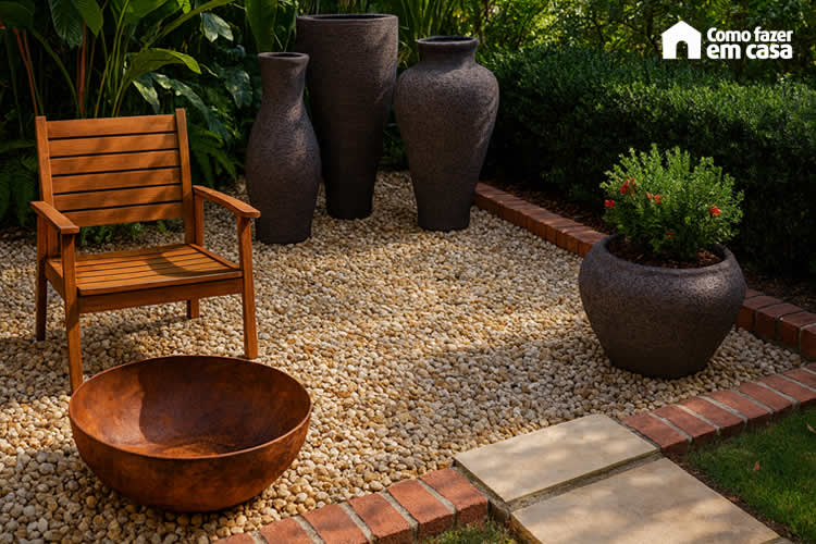 Decoração com Seixos para Jardim