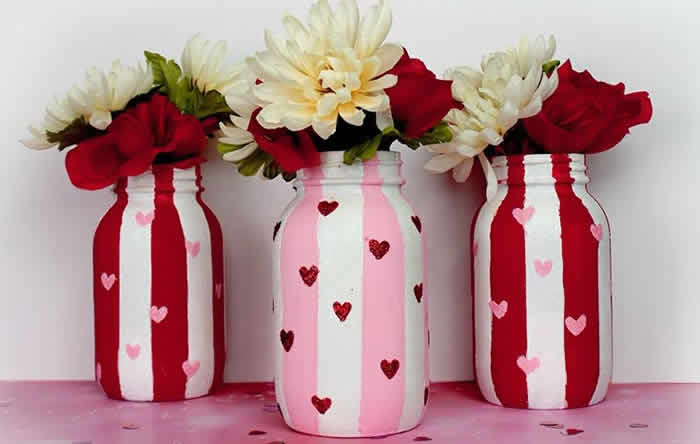 Decoração com Potes - Dia dos Namorados