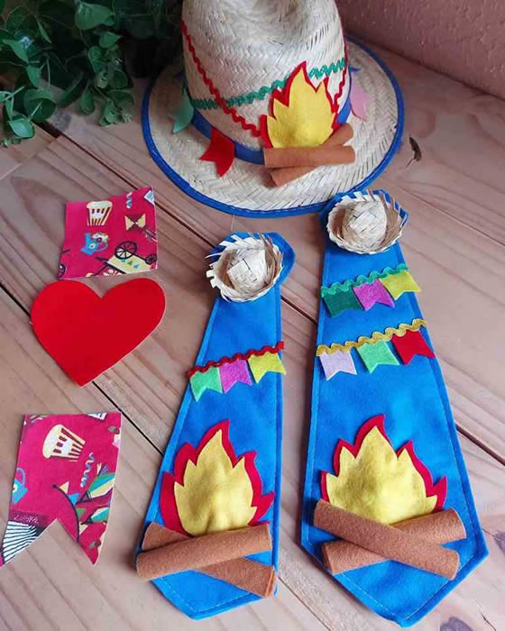 Decoração com Chapéu de Palha de São João