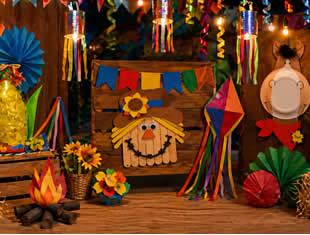 Decoração de Festa Junina - Reciclagem