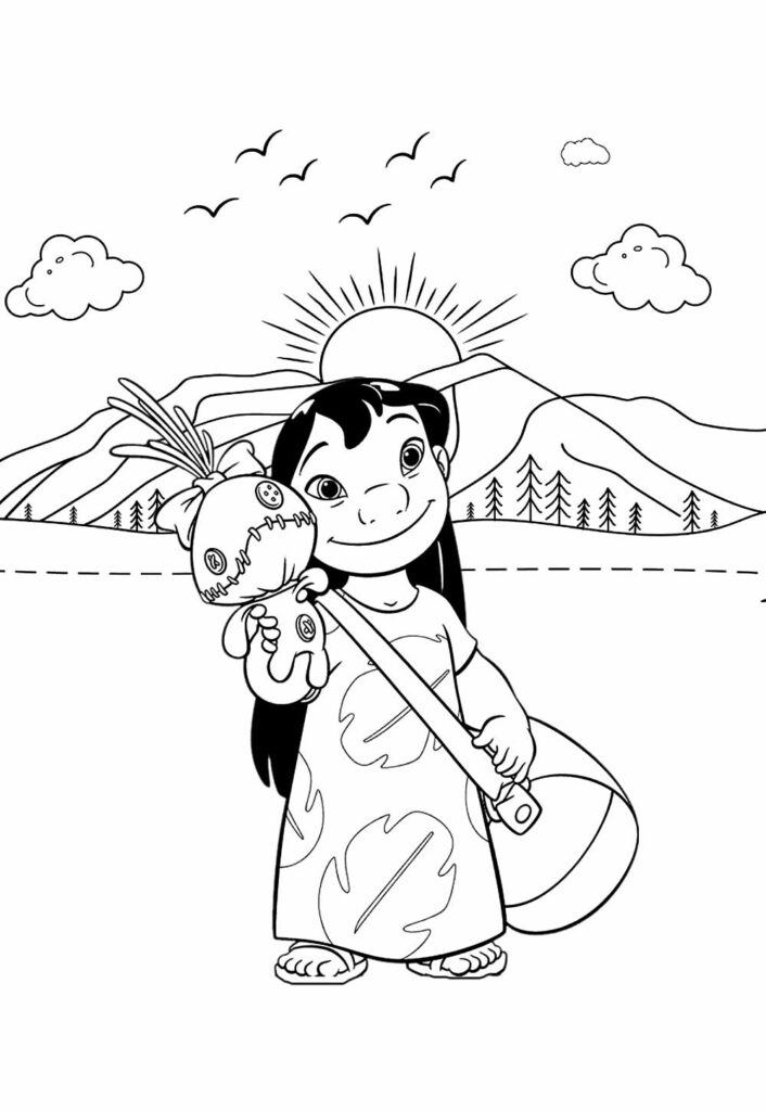 Desenhos da Lilo para colorir