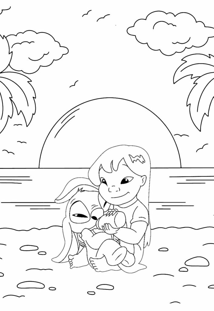 Desenhos de Lilo e Stitch para imprimir