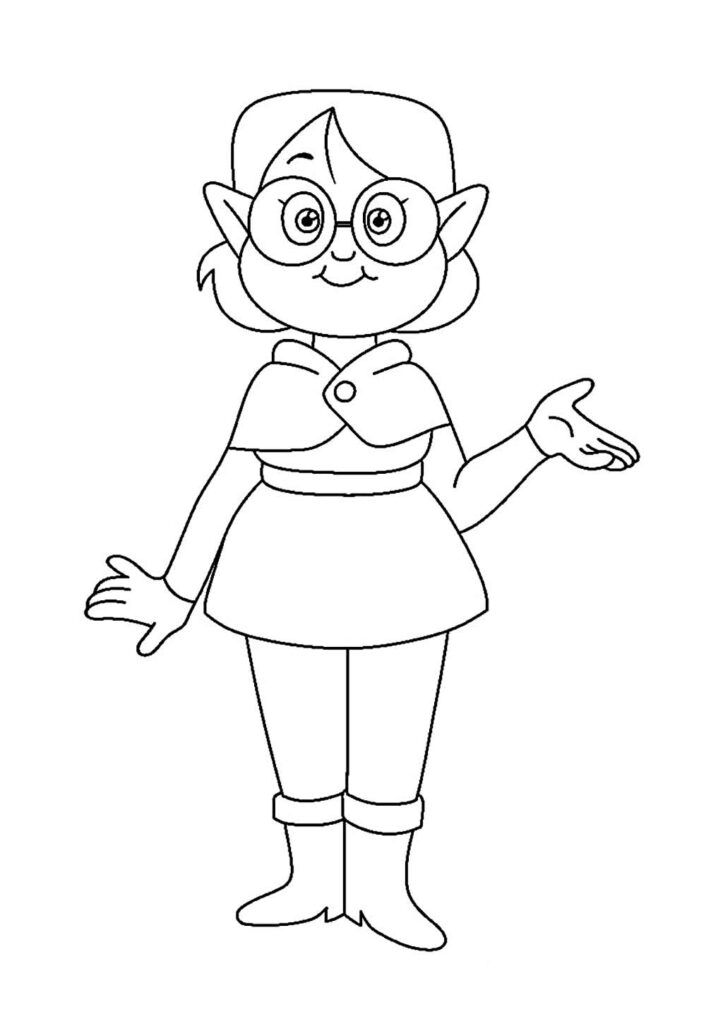 Desenho da Casa da Coruja para colorir