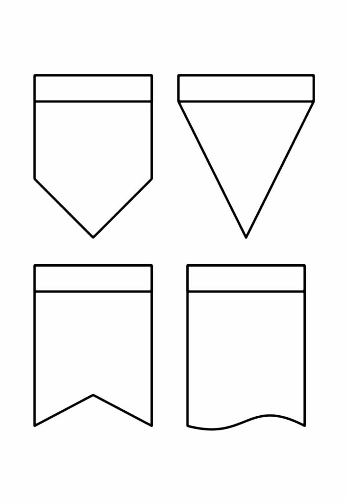 Desenho de Bandeirinhas Juninas