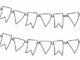 Desenho de Bandeirinhas Juninas para colorir