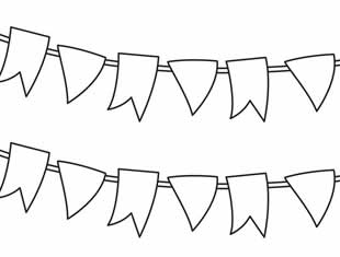 Desenho de Bandeirinhas Juninas para colorir