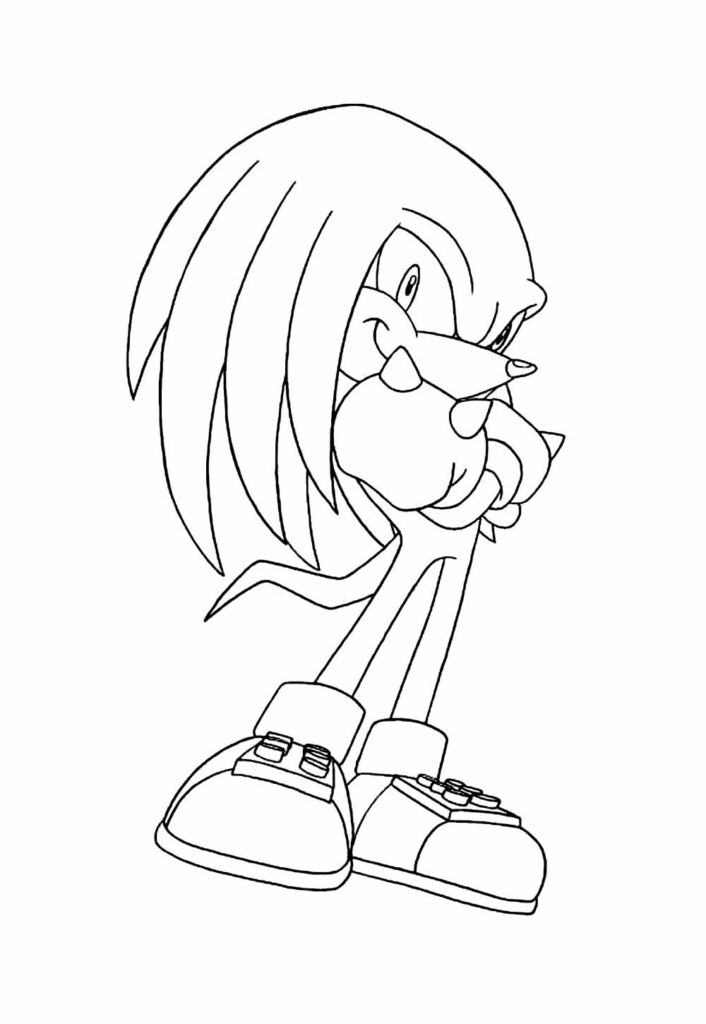 Desenho de Knuckles the Echidna para colorir
