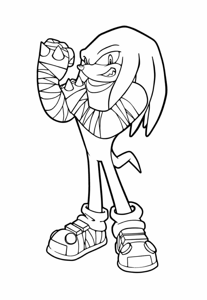 Desenhos de Knuckles the Echidna para pintar