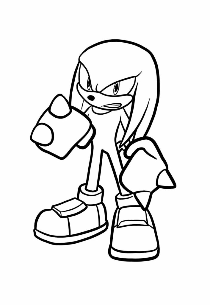 Desenho de Knuckles the Echidna para colorir