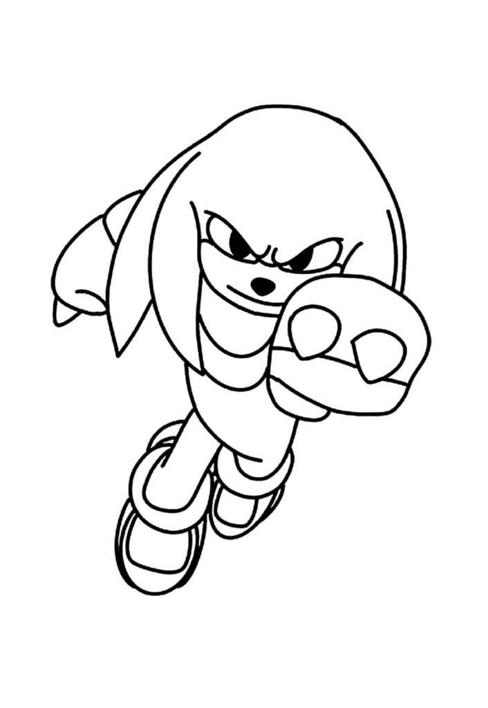 Desenhos de Knuckles the Echidna para pintar