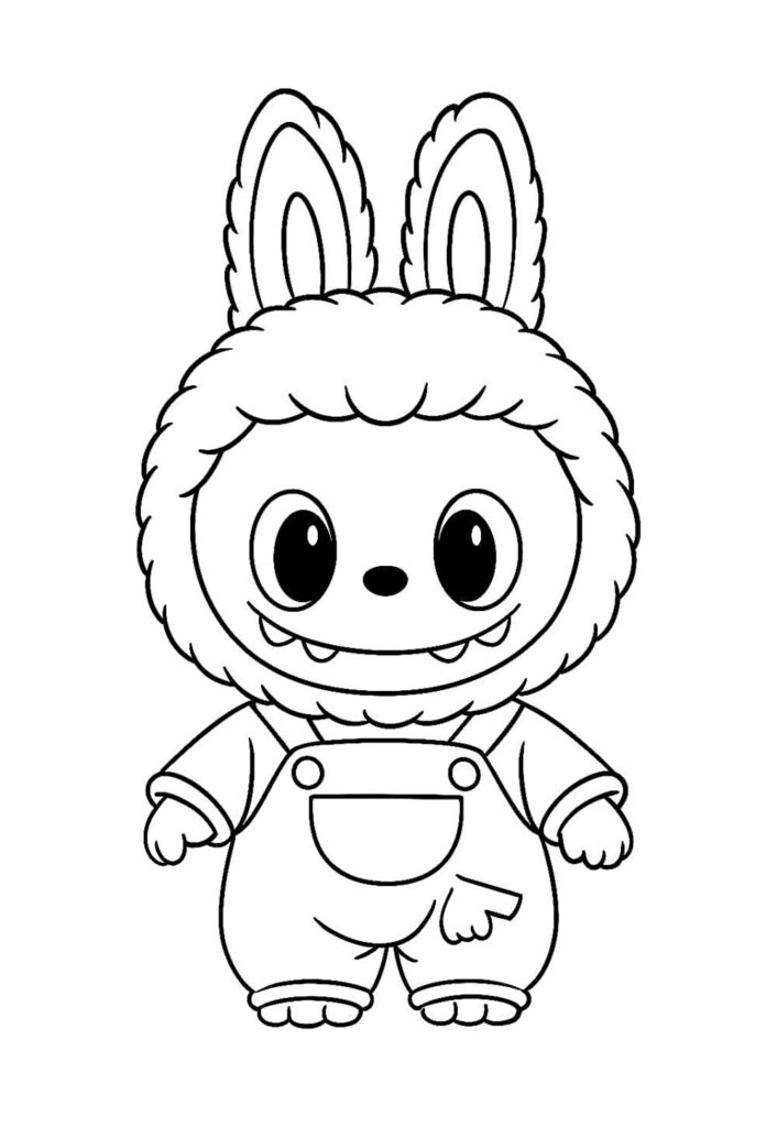 Desenhos de Labubu para pintar