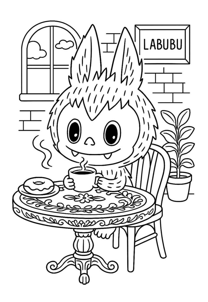Desenhos de Labubu para colorir