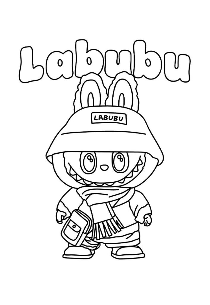 Desenhos de Labubu para pintar