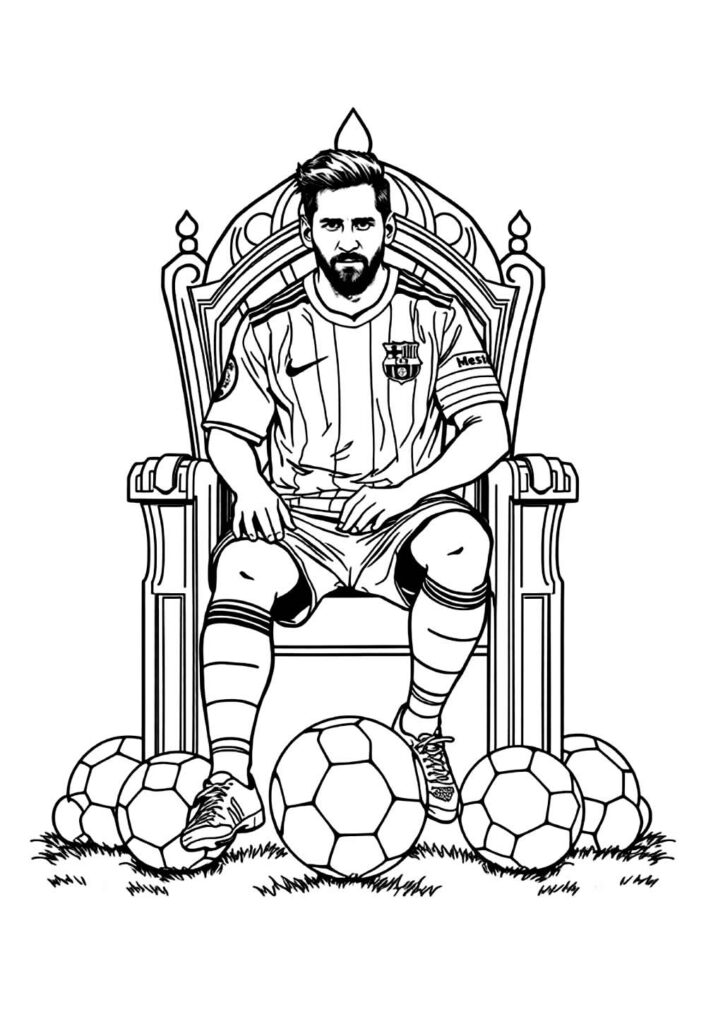 Desenho de Messi para colorir