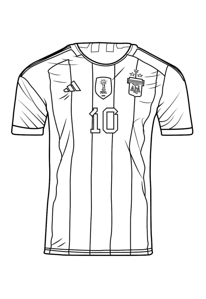 Desenho de Messi para pintar