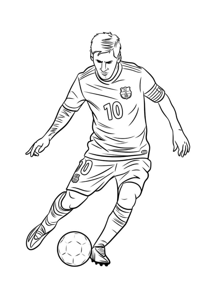 Desenho de Messi para imprimir
