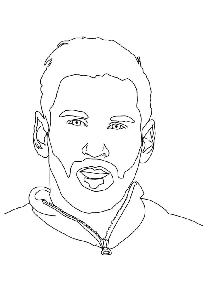 Messi para imprimir e pintar