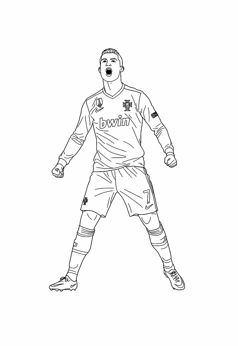 Desenhos de Cristiano Ronaldo para pintar e imprimir - Como fazer em casa