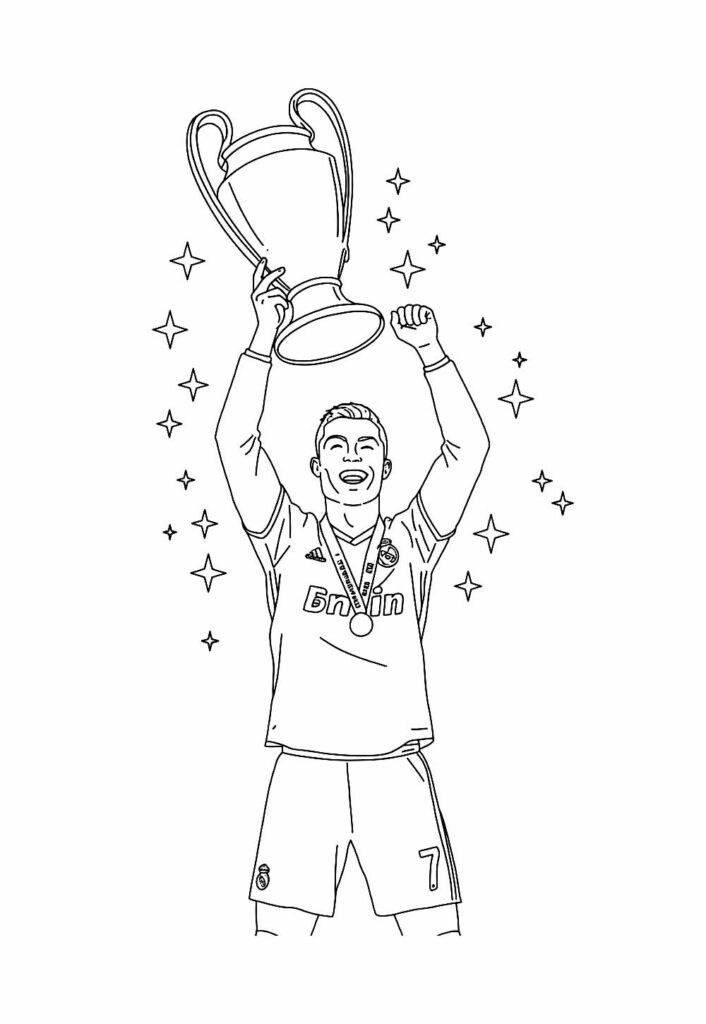 Desenhos de Cristiano Ronaldo para colorir