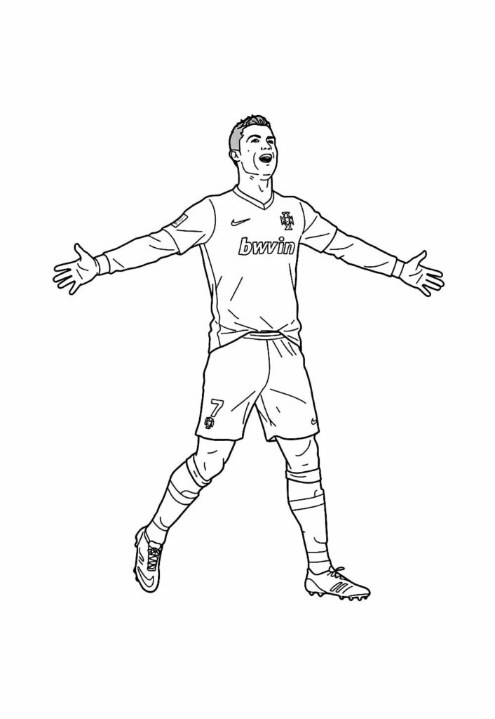 Desenhos de Cristiano Ronaldo para pintar
