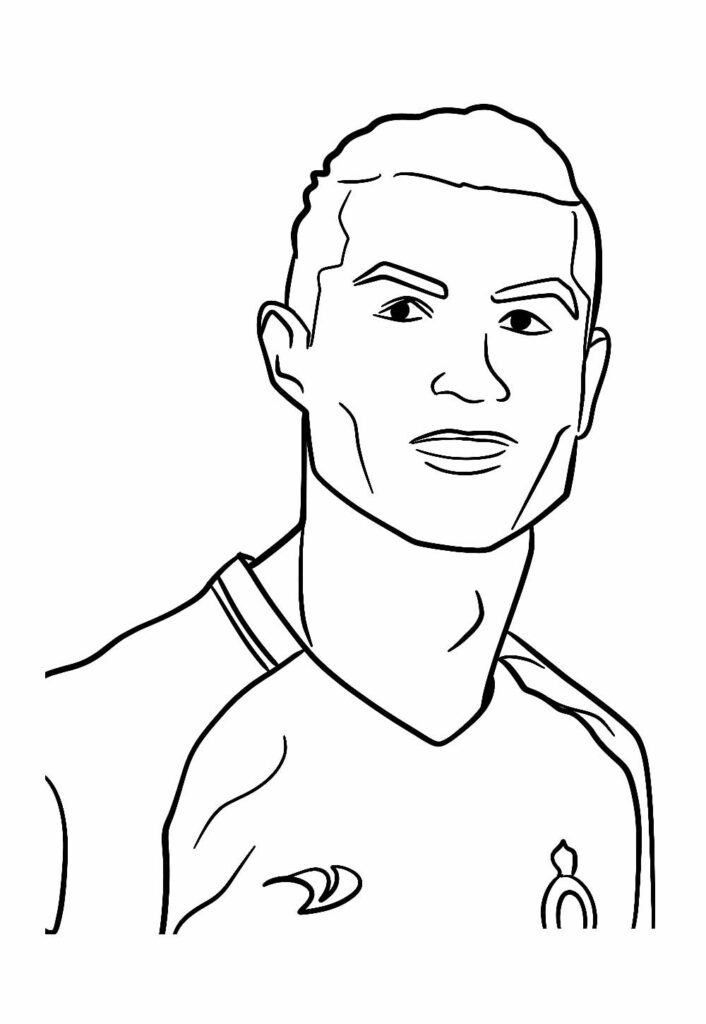 Desenhos de Cristiano Ronaldo para pintar