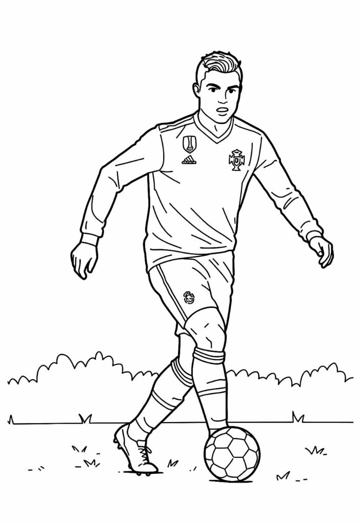 Desenhos de Cristiano Ronaldo para pintar
