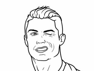 Desenhos de Cristiano Ronaldo para pintar