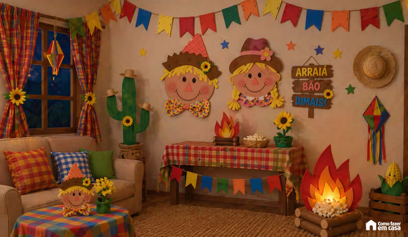 Decoração Junina em EVA