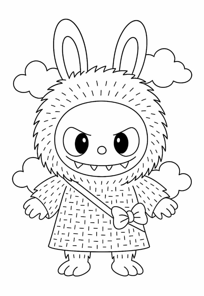 Desenho de Labubu para colorir
